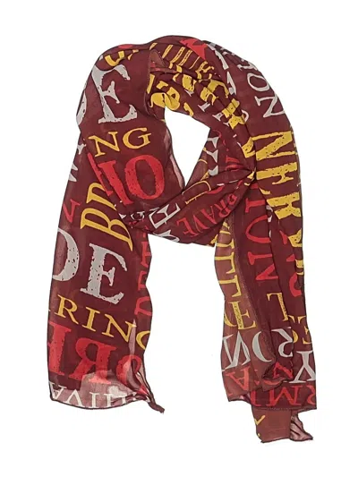 Pre-owned Assorted Brands Scarf In Burgundy