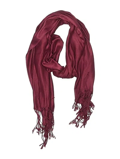 Pre-owned Assorted Brands Scarf In Burgundy