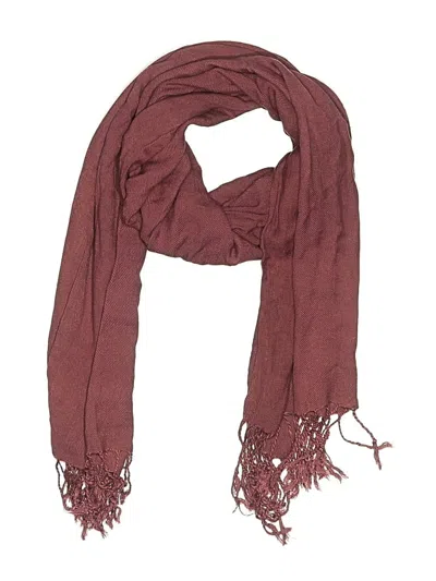 Pre-owned Assorted Brands Scarf In Burgundy