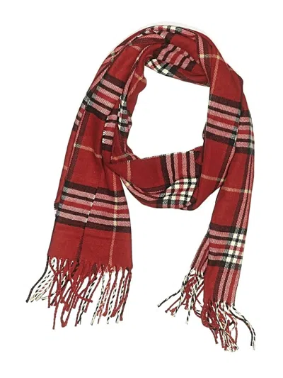 Pre-owned Assorted Brands Scarf In Burgundy