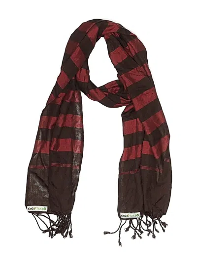 Pre-owned Assorted Brands Scarf In Burgundy