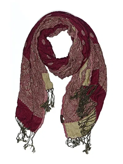 Pre-owned Assorted Brands Scarf In Burgundy