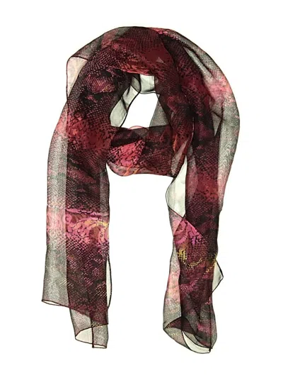 Pre-owned Assorted Brands Scarf In Burgundy