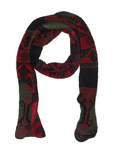 Pre-owned Assorted Brands Scarf In Burgundy