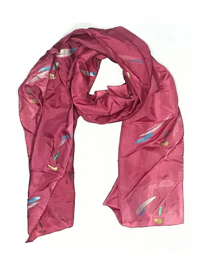 Pre-owned Assorted Brands Scarf In Burgundy