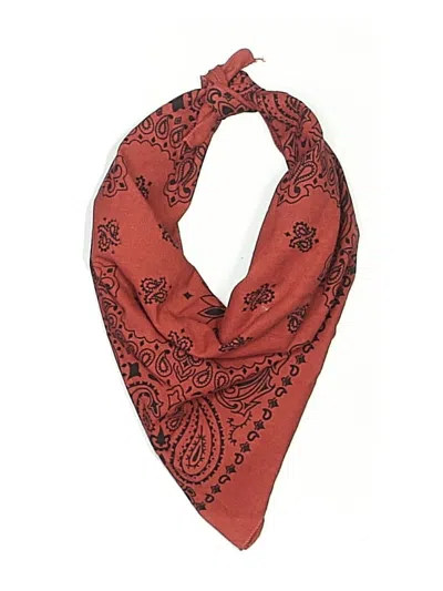 Pre-owned Assorted Brands Scarf In Burgundy