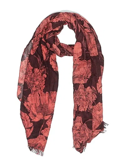 Pre-owned Assorted Brands Scarf In Burgundy