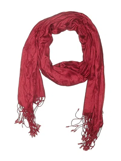 Pre-owned Assorted Brands Scarf In Burgundy