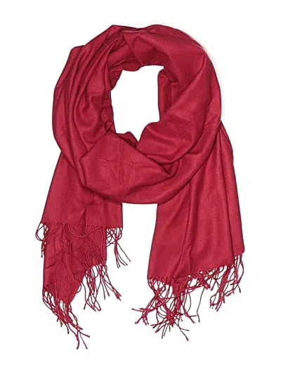 Pre-owned Assorted Brands Scarf In Burgundy