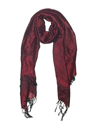 Pre-owned Assorted Brands Scarf In Burgundy