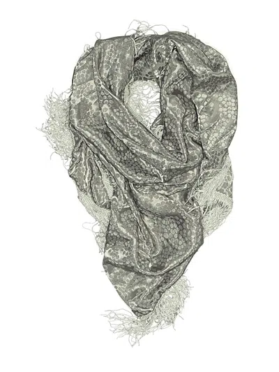 Pre-owned Assorted Brands Scarf In Gray