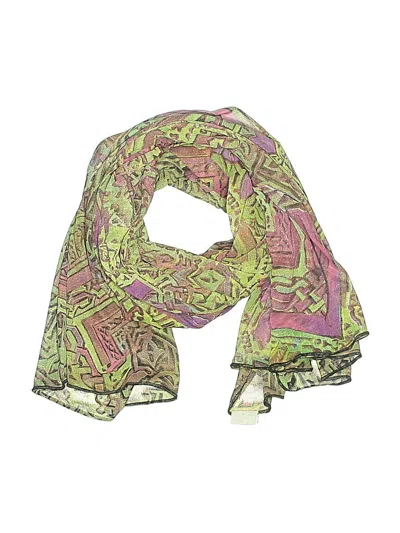 Pre-owned Assorted Brands Scarf In Green