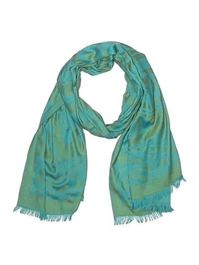 Pre-owned Assorted Brands Scarf In Green