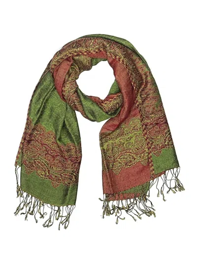 Pre-owned Assorted Brands Scarf In Green