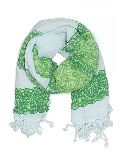 Pre-owned Assorted Brands Scarf In Green