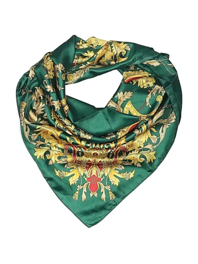 Pre-owned Assorted Brands Scarf In Green