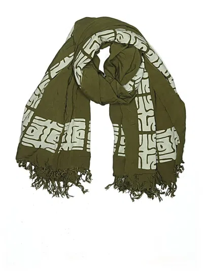 Pre-owned Assorted Brands Scarf In Green