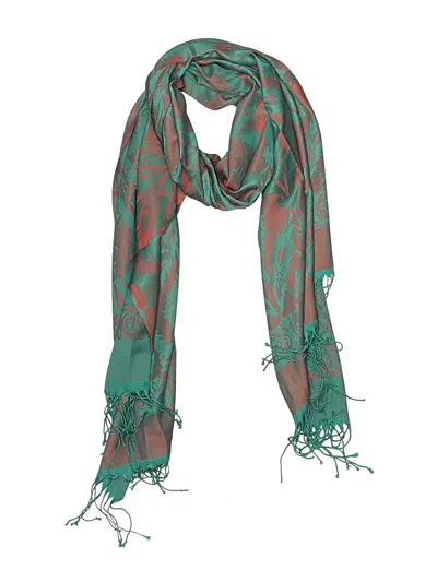 Pre-owned Assorted Brands Scarf In Green