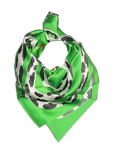 Pre-owned Assorted Brands Scarf In Green