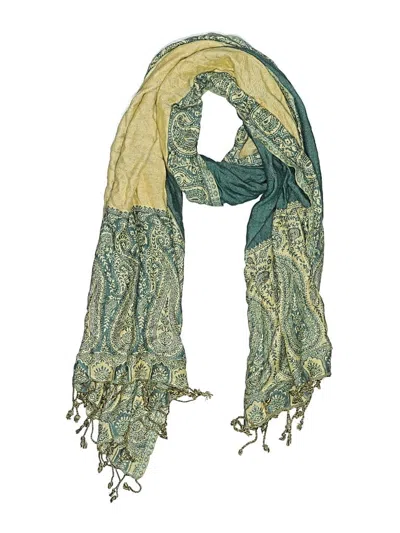 Pre-owned Assorted Brands Scarf In Green