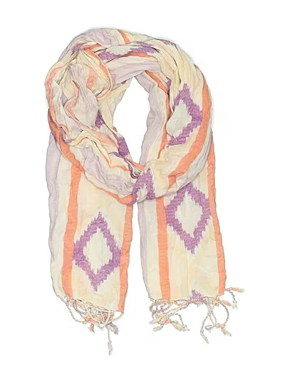 Pre-owned Assorted Brands Scarf In Ivory