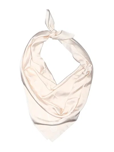 Pre-owned Assorted Brands Scarf In Ivory