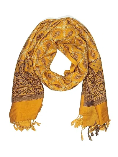Pre-owned Assorted Brands Scarf In Orange
