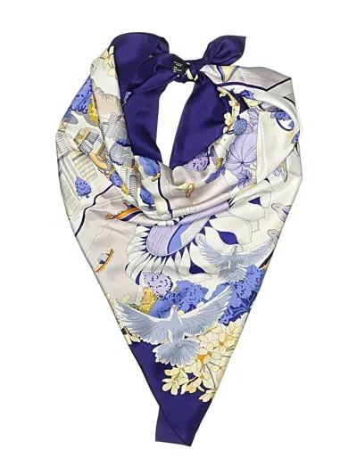 Pre-owned Assorted Brands Scarf In Purple