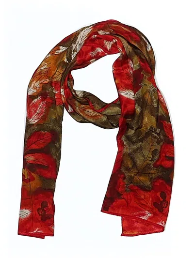 Pre-owned Assorted Brands Scarf In Red