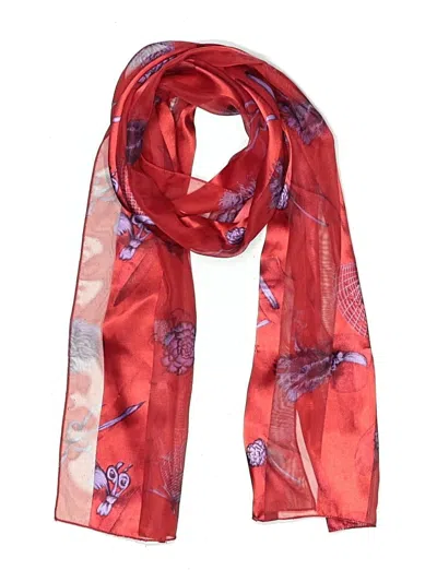 Pre-owned Assorted Brands Scarf In Red