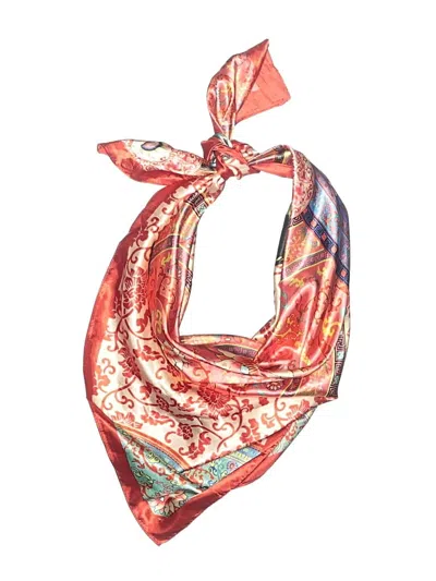 Pre-owned Assorted Brands Scarf In Red