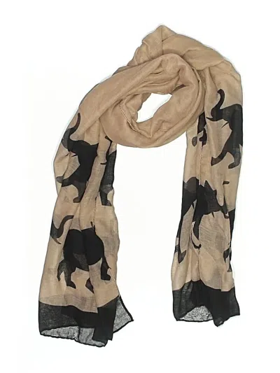 Pre-owned Assorted Brands Scarf In Tan
