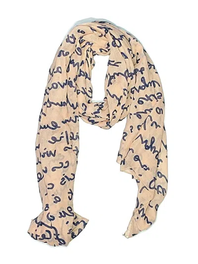 Pre-owned Assorted Brands Scarf In Tan