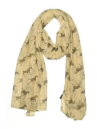 Pre-owned Assorted Brands Scarf In Tan