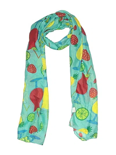 Pre-owned Assorted Brands Scarf In Teal
