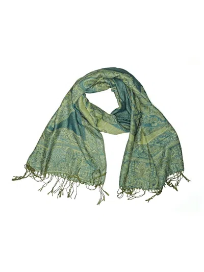 Pre-owned Assorted Brands Scarf In Teal