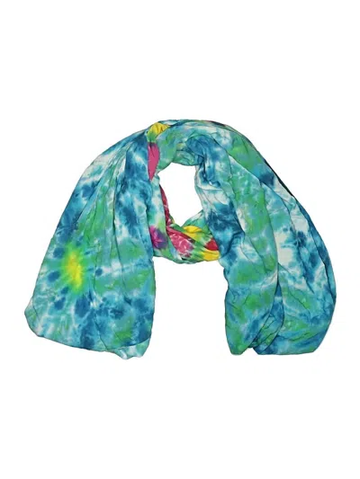 Pre-owned Assorted Brands Scarf In Teal