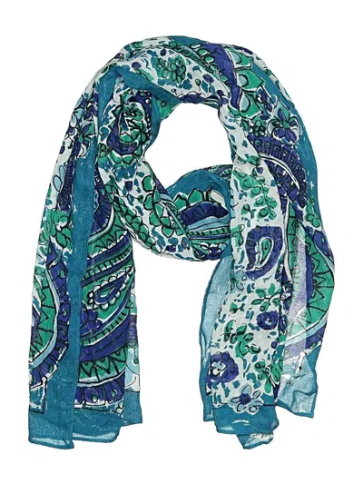 Pre-owned Assorted Brands Scarf In Teal