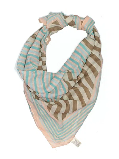 Pre-owned Assorted Brands Scarf In Teal