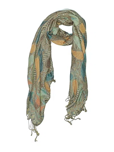 Pre-owned Assorted Brands Scarf In Teal