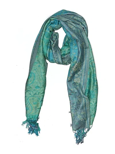 Pre-owned Assorted Brands Scarf In Teal
