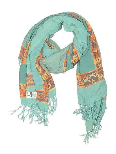 Pre-owned Assorted Brands Scarf In Teal