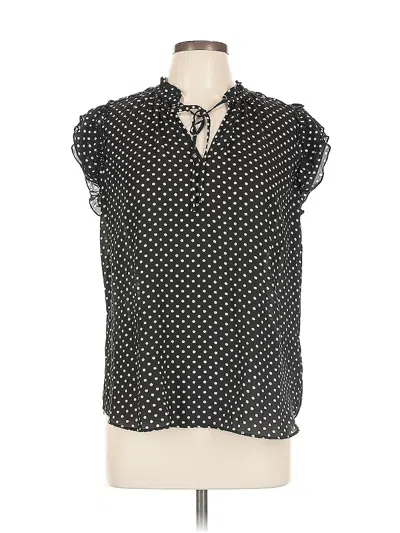 Pre-owned Assorted Brands Short Sleeve Blouse In Black