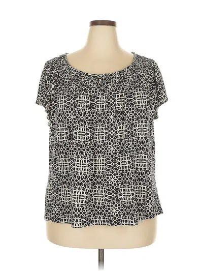 Pre-owned Assorted Brands Short Sleeve Blouse In Black