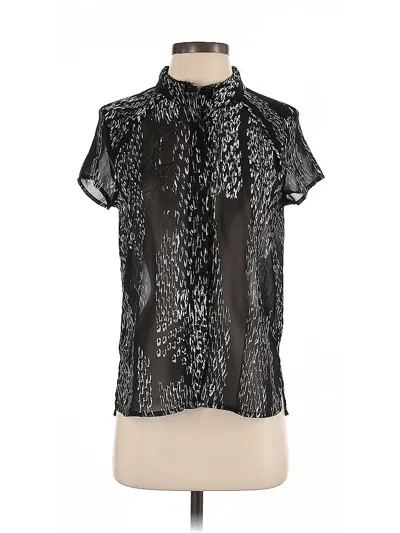 Pre-owned Assorted Brands Short Sleeve Blouse In Black