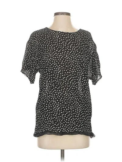 Pre-owned Assorted Brands Short Sleeve Blouse In Black