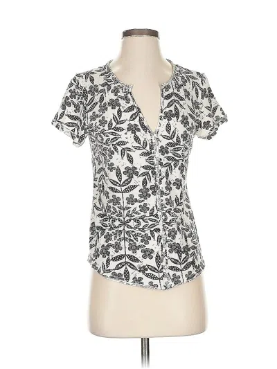 Pre-owned Assorted Brands Short Sleeve Blouse In Black