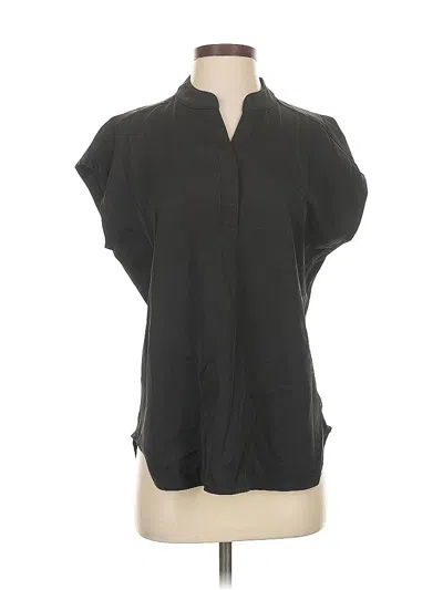 Pre-owned Assorted Brands Short Sleeve Blouse In Black