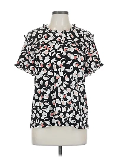 Pre-owned Assorted Brands Short Sleeve Blouse In Black