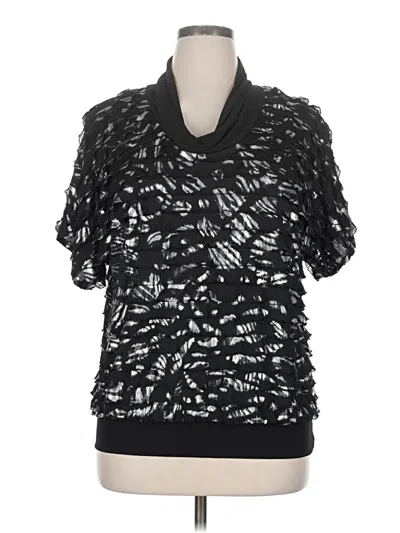 Pre-owned Assorted Brands Short Sleeve Blouse In Black